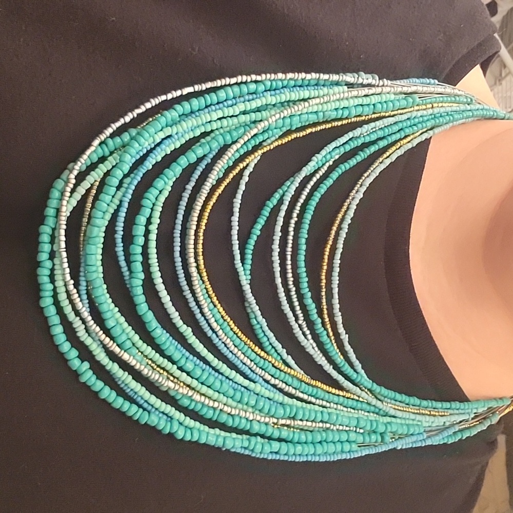 NWT | BANCROFT | Frenchie Beaded Layered Necklace